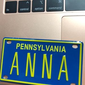 ANNA name license plate